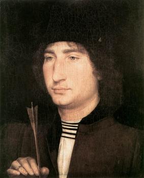 漢斯 梅姆林 Portrait of a Man with an Arrow